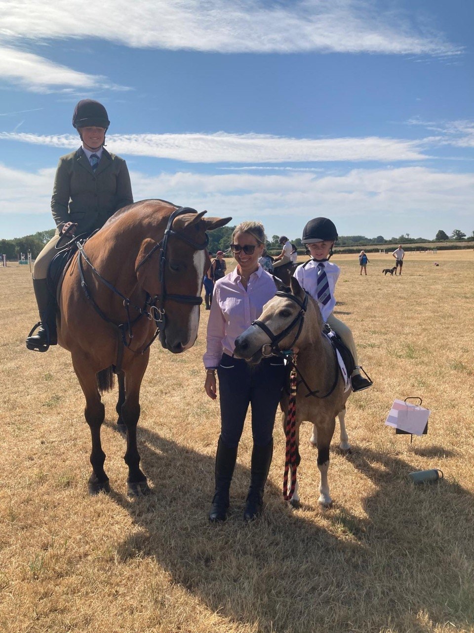 A rural English riding stable and exercise yard
